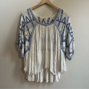 Free People embroidered top